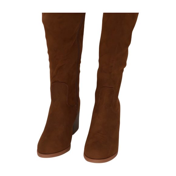 katliu Womens Thigh High Boots Stacked Block Heel Boots Over the Knee Size 10 - Picture 5 of 6